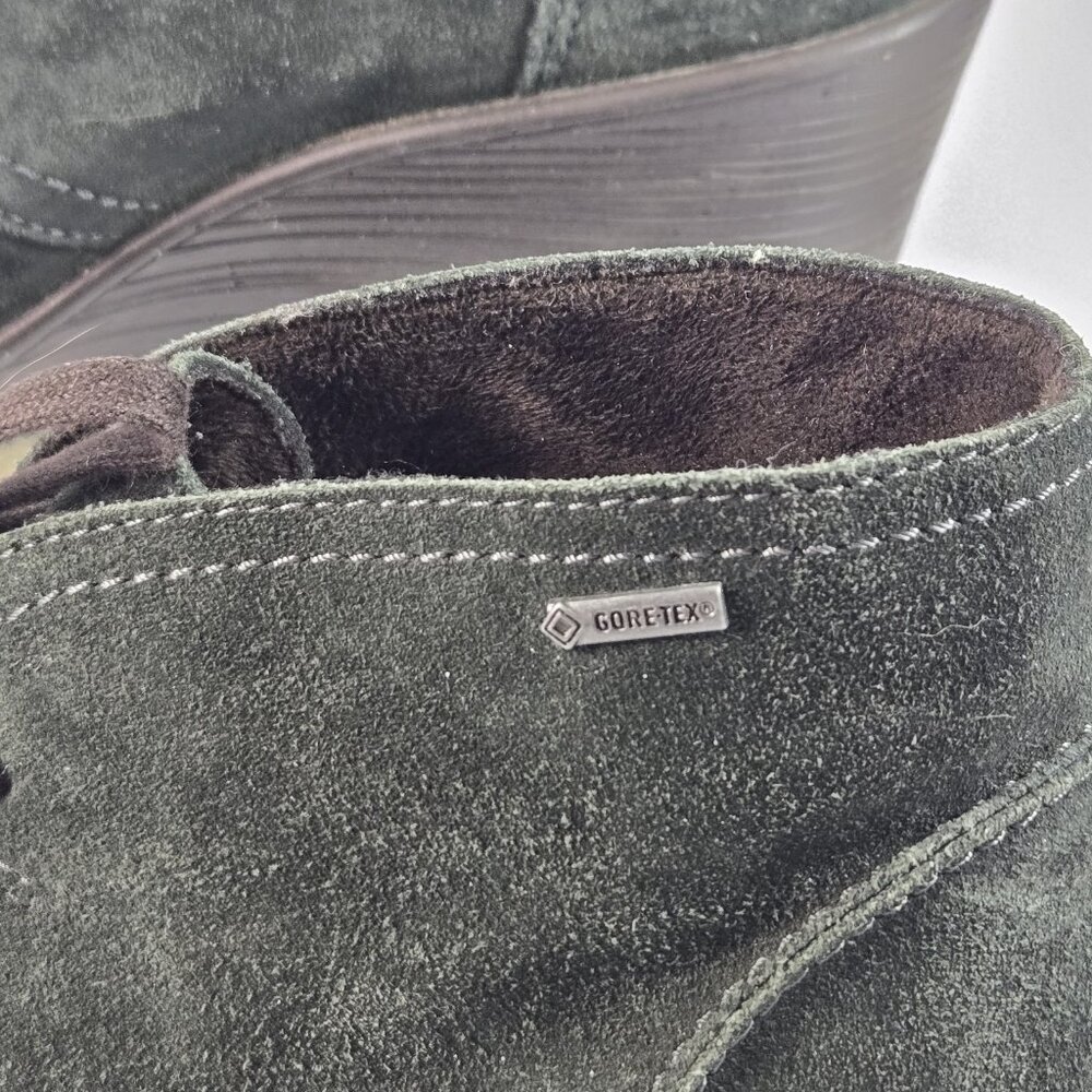 Legero Women Ankle Boots Women’s US 7.5 UK 4.5 Gore-Tex Green Suede Wedge - Picture 3 of 11